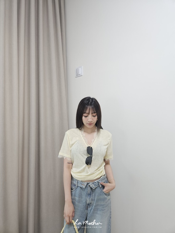 微透竹節棉蕾絲上衣(闆娘清單)